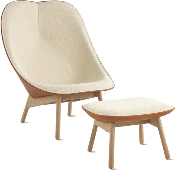 Uchiwa Lounge Chair and Ottoman